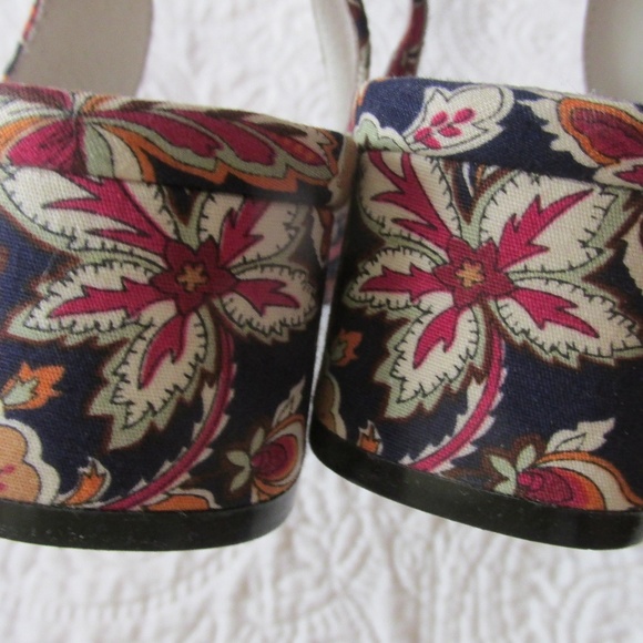 BETTYE MUELLER FLOWER FLORAL SLINGBACK SHOES 6.5 - Picture 6 of 7